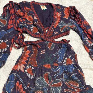FARM Rio maxi dress with long sleeves